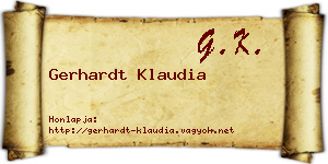 Gerhardt Klaudia névjegykártya